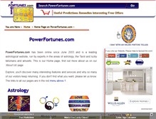 Tablet Screenshot of powerfortunes.com